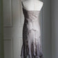 🧚🏼‍♂️Robe de soirée vintage gris chaud Y2K, style bohème, florale, brodée de perles, dos nu, robe de bal, robe de soirée, robe d'invité de mariage, nv4405