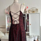 Rot Schwarz Purpurrotes Kleid Retro Mode Atemberaubend Elegant Exquisites Langes Tüll Gothic Ballkleid Abendkleid Geburtstagspartykleid Abschlussballkleid nv4250
