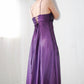 Robe de soirée longue en satin et tulle, dos nu, à lacets, élégante, dégradé de couleurs, perles exquises, bretelles spaghetti, violet, nv3669