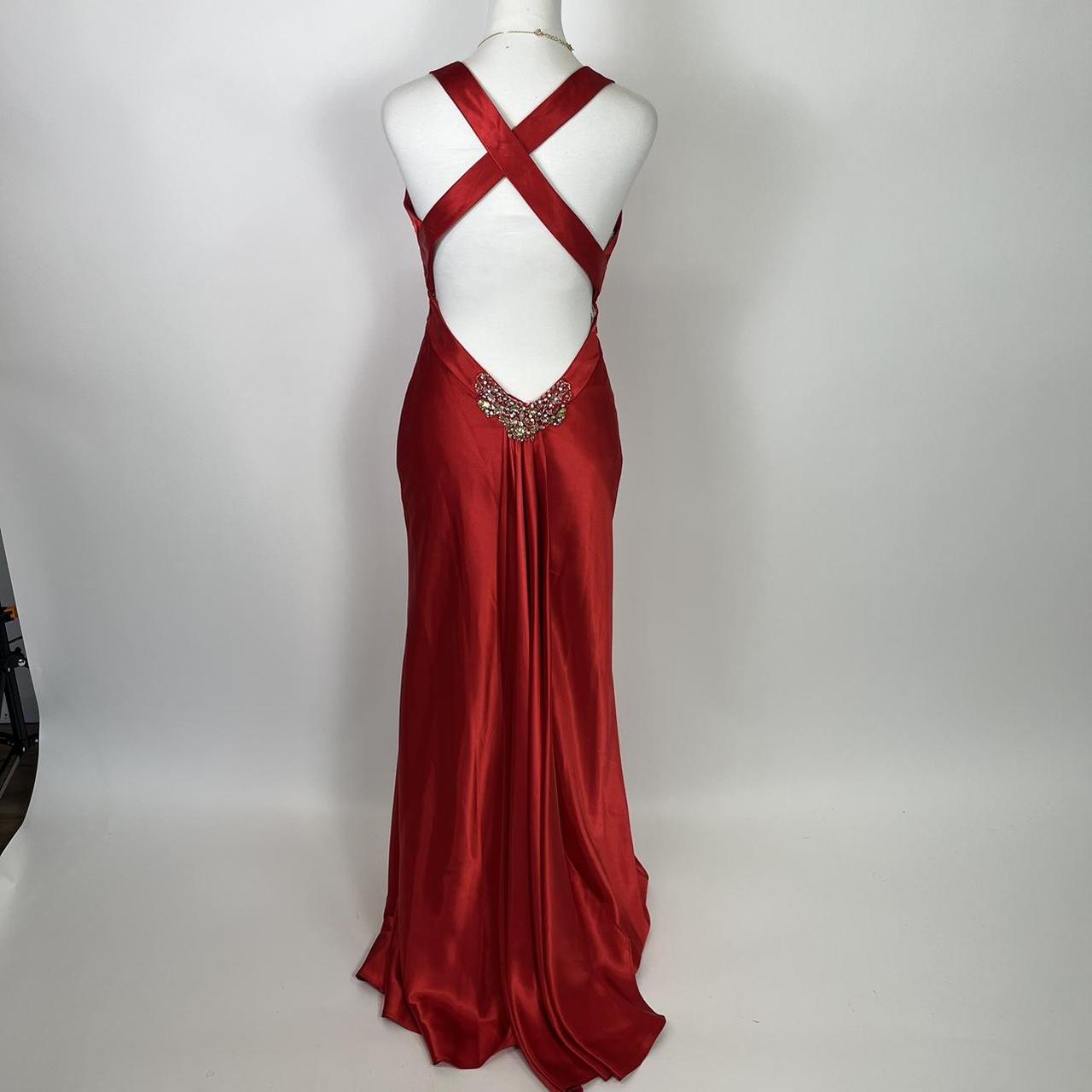 Rot schöne elegante Mode exquisite Perlen Spaghetti-Trägern lange Satin Schlitz Ballkleid Abendkleid Partykleid nv3728