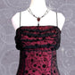 NiceVestidos-Burgundrotes Blumenkleid Vintage-Kleid Damen Exquisites langes Tüll-Ballkleid NV5644