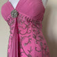 NiceVestidos-- Pink fairy exquisite beaded long chiffon prom dress NV5680
