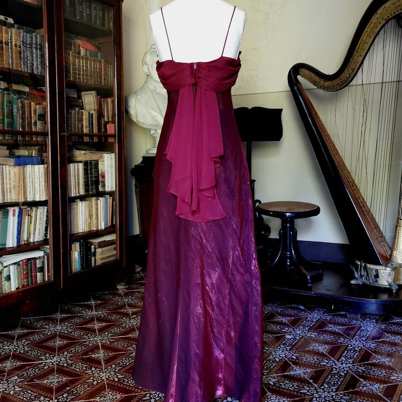 Robe de soirée longue en mousseline fuchsia, élégante, à bretelles spaghetti, style rétro, nv3718