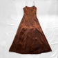 NiceVestidos - Braunes, exquisites Perlenkleid, Vintage-Kleid, langes Satin-Ballkleid, NV5650