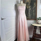 Hellrosa, exquisites, langes Chiffon-Feenkleid mit Perlen, Ballkleid NV5415