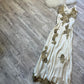 NiceVestidos - Elfenbeinweiß glänzende Pailletten wunderschöne exquisite Spitze langes Satin-Chiffon-Abschlussballkleid NV5454