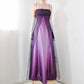 Robe de soirée longue en satin et tulle, dos nu, à lacets, élégante, dégradé de couleurs, perles exquises, bretelles spaghetti, violet, nv3669