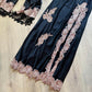 NiceVestidos-Black beautiful exquisite lace long satin formal prom dress nv5449