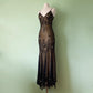 NiceVestidos – Braunes Vintage-Abendkleid aus exquisitem, perlenbesetztem Chiffon, langes Ballkleid NV5655