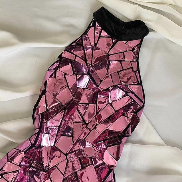 Robe de soirée courte élégante en velours rose vintage, robe de cocktail, robe de soirée ...