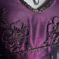 Schwarz/Burgunderrot Vintage-Mode Exquisite Perlenbesatz Elegantes rückenfreies langes Satin-Tüll-Abschlussballkleid Abendkleid Partykleid nv3649