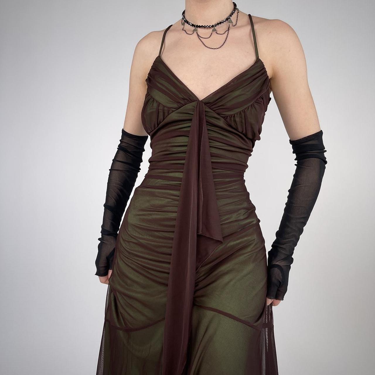 Robe de soirée longue et élégante en tulle, simple et rétro, à bretelles spaghetti, verte, robe de bal, robe de soirée, robe de bal, nv3753