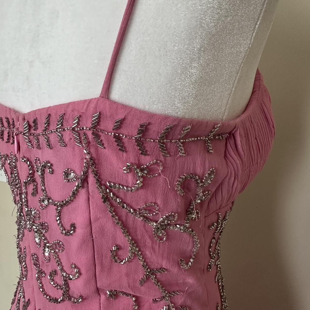 NiceVestidos-- Pink fairy exquisite beaded long chiffon prom dress NV5680