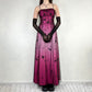 Rosa Retro Fee Exquisite Floral Kurzes Chiffon Homecoming Kleid nv5421