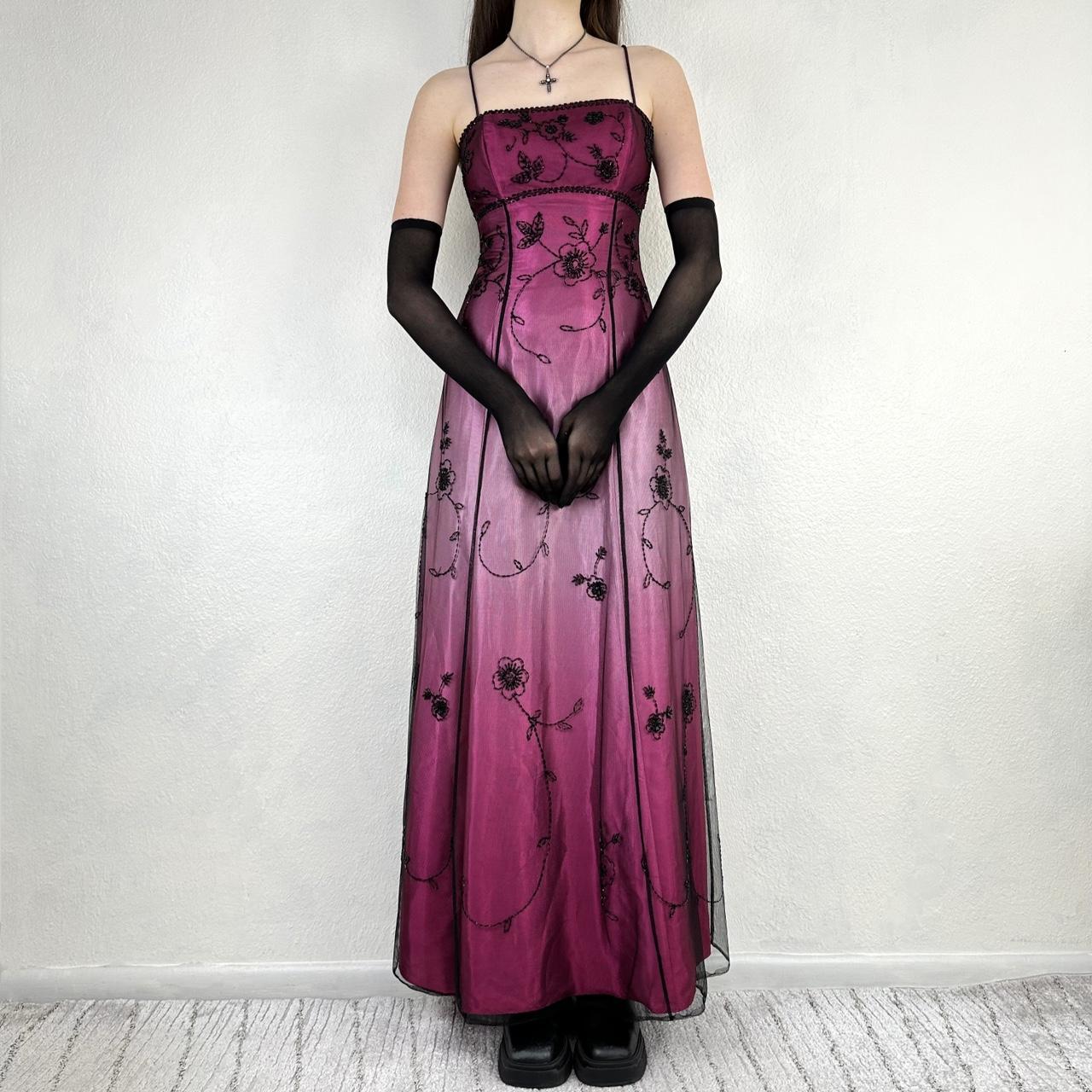 Rosa Retro Fee Exquisite Floral Kurzes Chiffon Homecoming Kleid nv5421