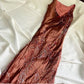 Braunes Perlenkleid, elegantes langes Satin, Geburtstagskleid, Ballkleid, Partykleid, Heimkehrkleid, nv4530