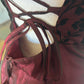 NiceVestidos-Burgundrotes Blumenkleid Vintage-Kleid Damen Exquisites langes Ballkleid NV5643