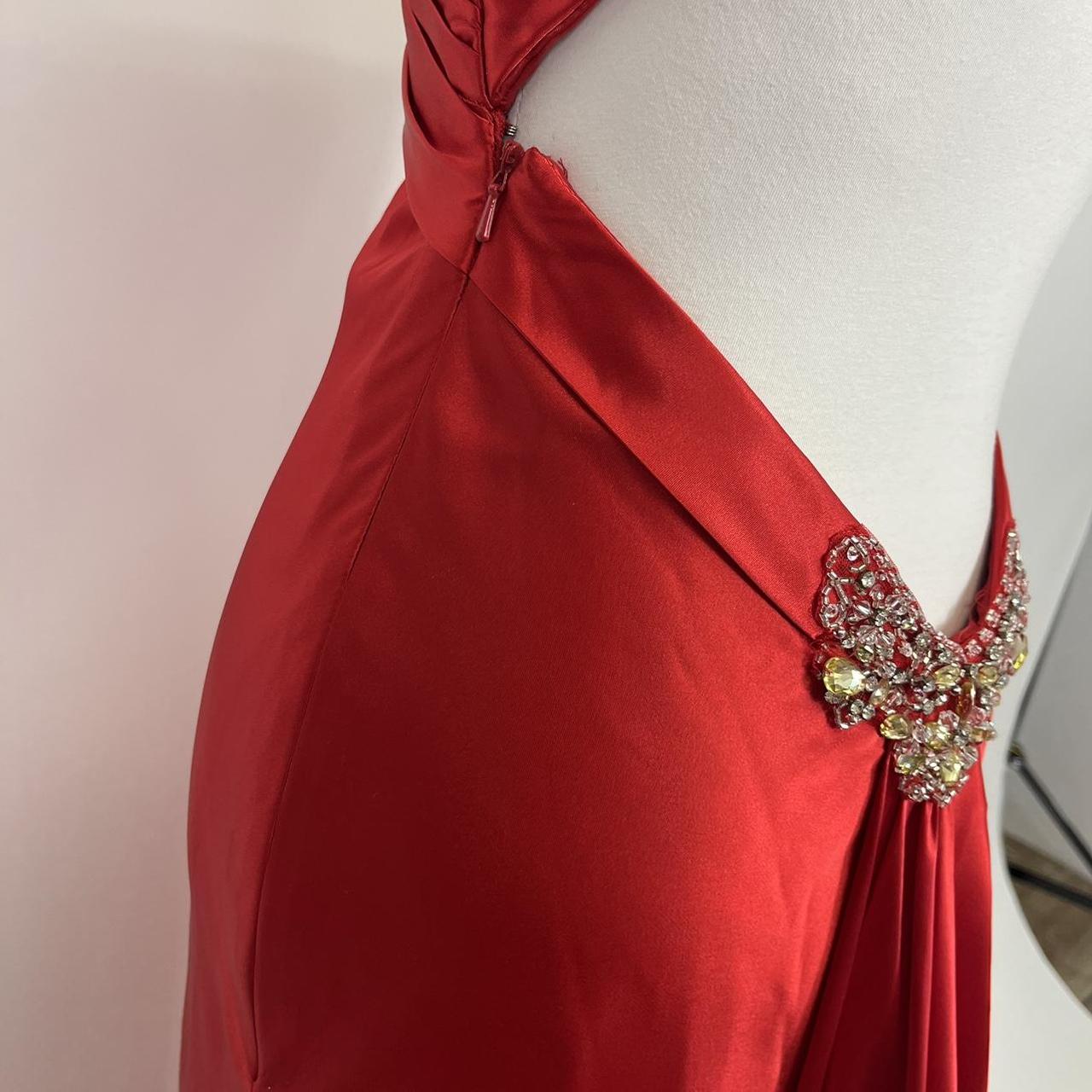 Rot schöne elegante Mode exquisite Perlen Spaghetti-Trägern lange Satin Schlitz Ballkleid Abendkleid Partykleid nv3728