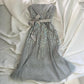 Robe courte élégante à paillettes et perles gris argenté, robe de soirée, robe de cocktail, robe de bal, robe d'anniversaire, nv4535