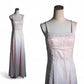 Hellrosa, exquisites, langes Chiffon-Feenkleid mit Perlen, Ballkleid NV5415