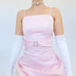 NiceVestidos-Langes Abendkleid aus Vintage-Rosa-Satin Nv5636