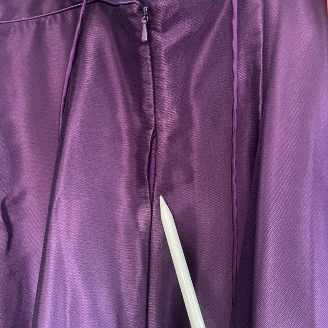 Robe de soirée longue en satin et tulle, dos nu, à lacets, élégante, dégradé de couleurs, perles exquises, bretelles spaghetti, violet, nv3669