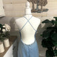Hellblaues, atemberaubendes Cinderella-Kleid mit Pailletten und Perlen, funkelndem V-Ausschnitt, langes Satin-Ballkleid, Abendkleid, Partykleid, NV4253
