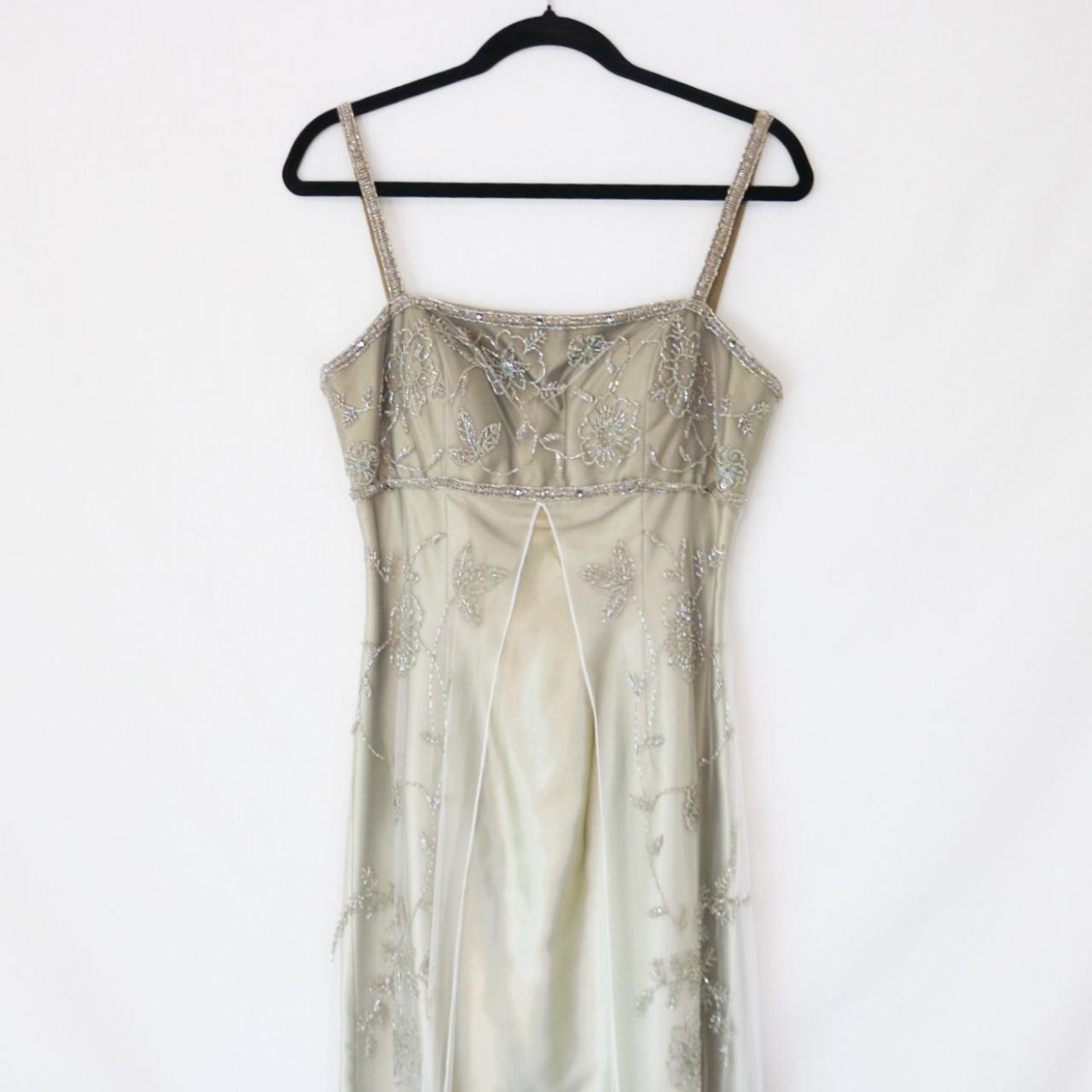 ✨Vintage Champagner-Gold Empire-Kleid Hohe Taille Fee Langes Tüll Formelles Ballkleid Abendkleid nv4992