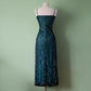 NiceVestidos - Robe de bal longue en mousseline de soie verte exquise et perlée NV5654