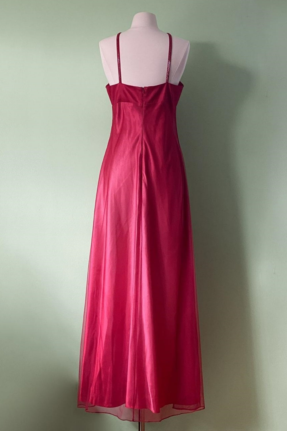 NiceVestidos – Rosa, zartes Blumenkleid mit Perlen, Vintage-Kleid, langes Tüll-Ballkleid für Damen, NV5649