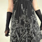Vintage schwarz und weiß exquisite Perlen mittellangen Chiffon Homecoming Kleid Ballkleid Geburtstag Partykleid nv5405