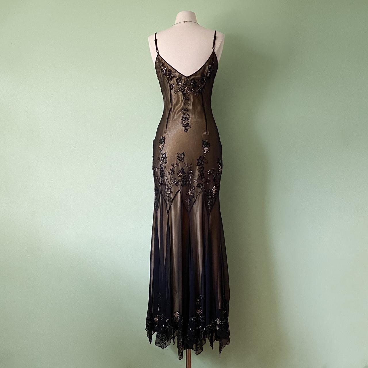 NiceVestidos – Braunes Vintage-Abendkleid aus exquisitem, perlenbesetztem Chiffon, langes Ballkleid NV5655