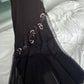 Black stylish elegant exquisite floral spaghetti strap long chiffon ball gown evening dress with jacket nv3425