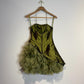 Green Fashion Homecoming Dress Short Satin Tulle Birthday Party Dress nv4616