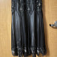 Robe de soirée longue en mousseline de soie marron et noire, exquise, à bretelles spaghetti perlées, pour femme, robe de bal, robe de soirée nv3744