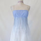 💙 Empire-Kleid, Vintage, hellblau, glitzernd, Ombre, Perlen, hohe Taille, langer Tüll, formelles Ballkleid, Abendkleid, Partykleid, nv4984