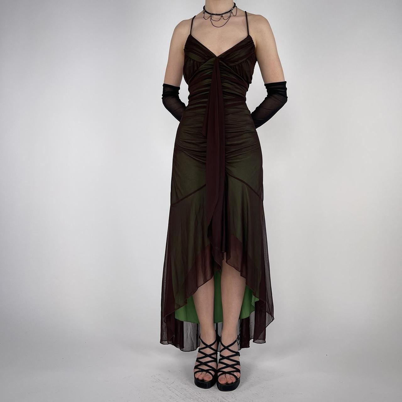 Robe de soirée longue et élégante en tulle, simple et rétro, à bretelles spaghetti, verte, robe de bal, robe de soirée, robe de bal, nv3753