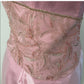Superbe robe de soirée longue en satin rose à nouer et à fleurs, style féerique, 2 pièces, style corset, robe de bal, nv3746