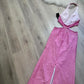 NiceVestidos - Rosa glänzendes, wunderschönes, charmantes, rückenfreies, langes Ballkleid aus Satin-Chiffon, formelles Abendkleid, NV5445