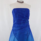 Robe de soirée longue en tulle bleu foncé brillant dégradé nv4979