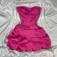 Y2K Rosa Ballkleid Homecoming Kleid Gothic Kleid Feenkleid Puffkleid Korsett nv4463