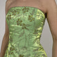 NiceVestidos - Robe de bal longue en satin vert exquis et perlé, style fée, style vintage Y2K, NV5441