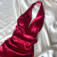 ❤️ Funkelndes rotes Retro-Kleid mit Neckholder-Ausschnitt, kurzes asymmetrisches Rüschenkleid, Heimkehrkleid, Geburtstagspartykleid, NV5386