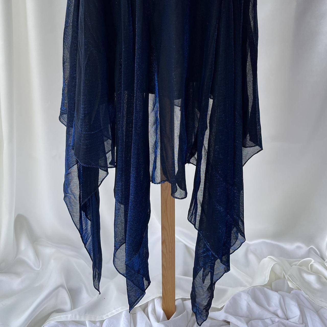 Robe de bal longue en mousseline de soie bleu marine à bretelles spaghetti brillantes, robe de soirée d'anniversaire, robe de soirée nv5388
