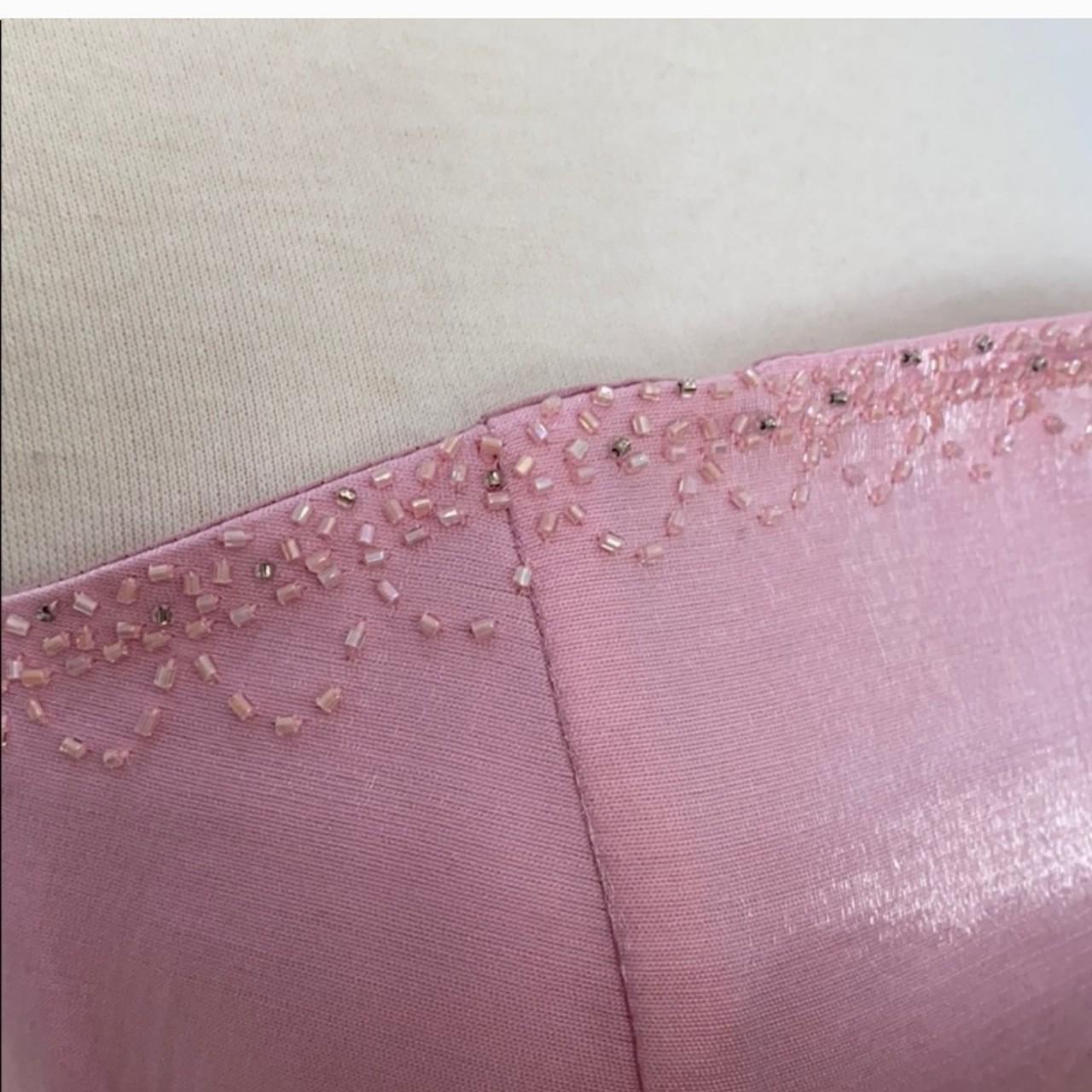 Superbe robe de soirée longue en satin rose à nouer et à fleurs, style féerique, 2 pièces, style corset, robe de bal, nv3746