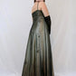 ✨ Empire Dress Vintage Green and Gold Floral Glitter Ombre Beaded High Waist Long Tulle Formal Prom Dress Evening Gown Party Dress nv4982