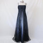 🥀 Robe Empire Vintage Argent et Noir Paillettes Ombre Perlée Taille Haute Longue Tulle Robe de Bal Robe de Soirée Robe de Soirée nv4981