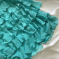 Robe de soirée en mousseline de soie à volants bleus, robe de bal, robe d'anniversaire, robe de soirée, nv4538