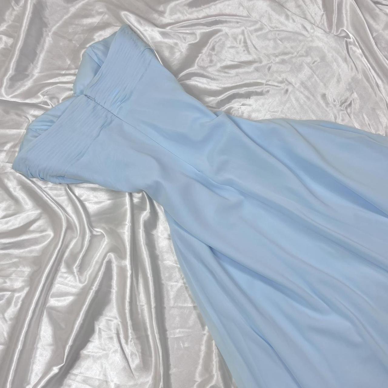 Hellblaues kurzes Chiffon-Ballkleid mit Fee-Abschlussballkleid, formelles Abendkleid, NV4465