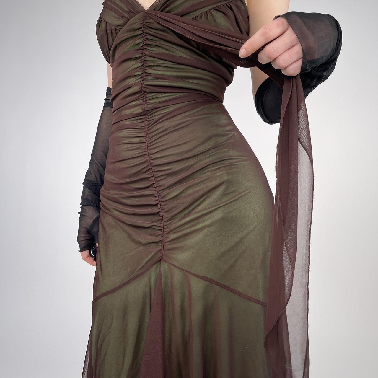 Robe de soirée longue et élégante en tulle, simple et rétro, à bretelles spaghetti, verte, robe de bal, robe de soirée, robe de bal, nv3753